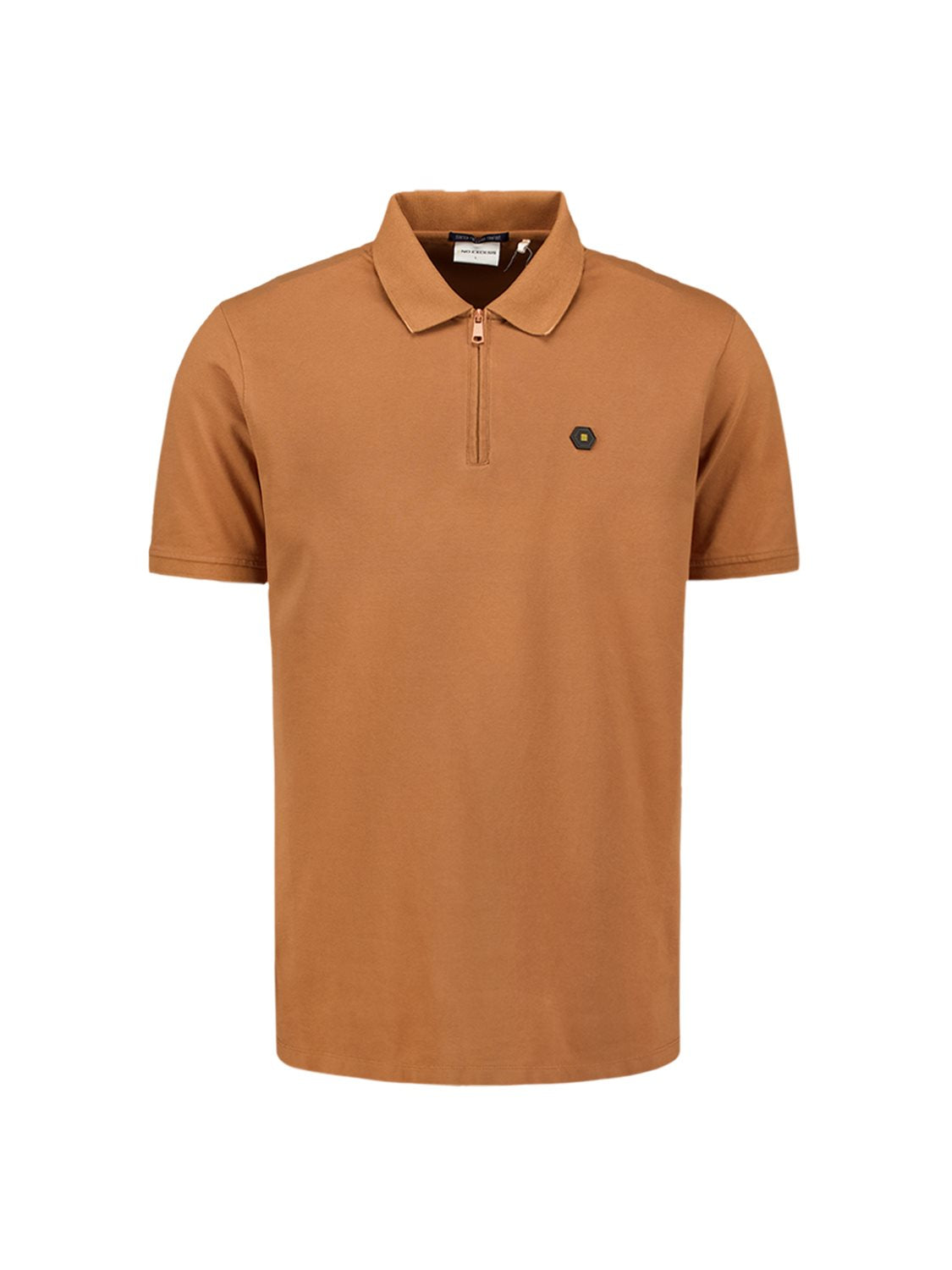 Polo Zip Pique Garment Dyed