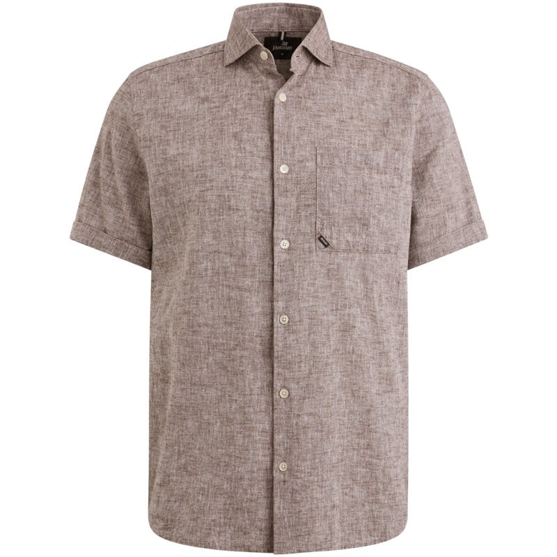 Shirt Cotton Linen Chocolate