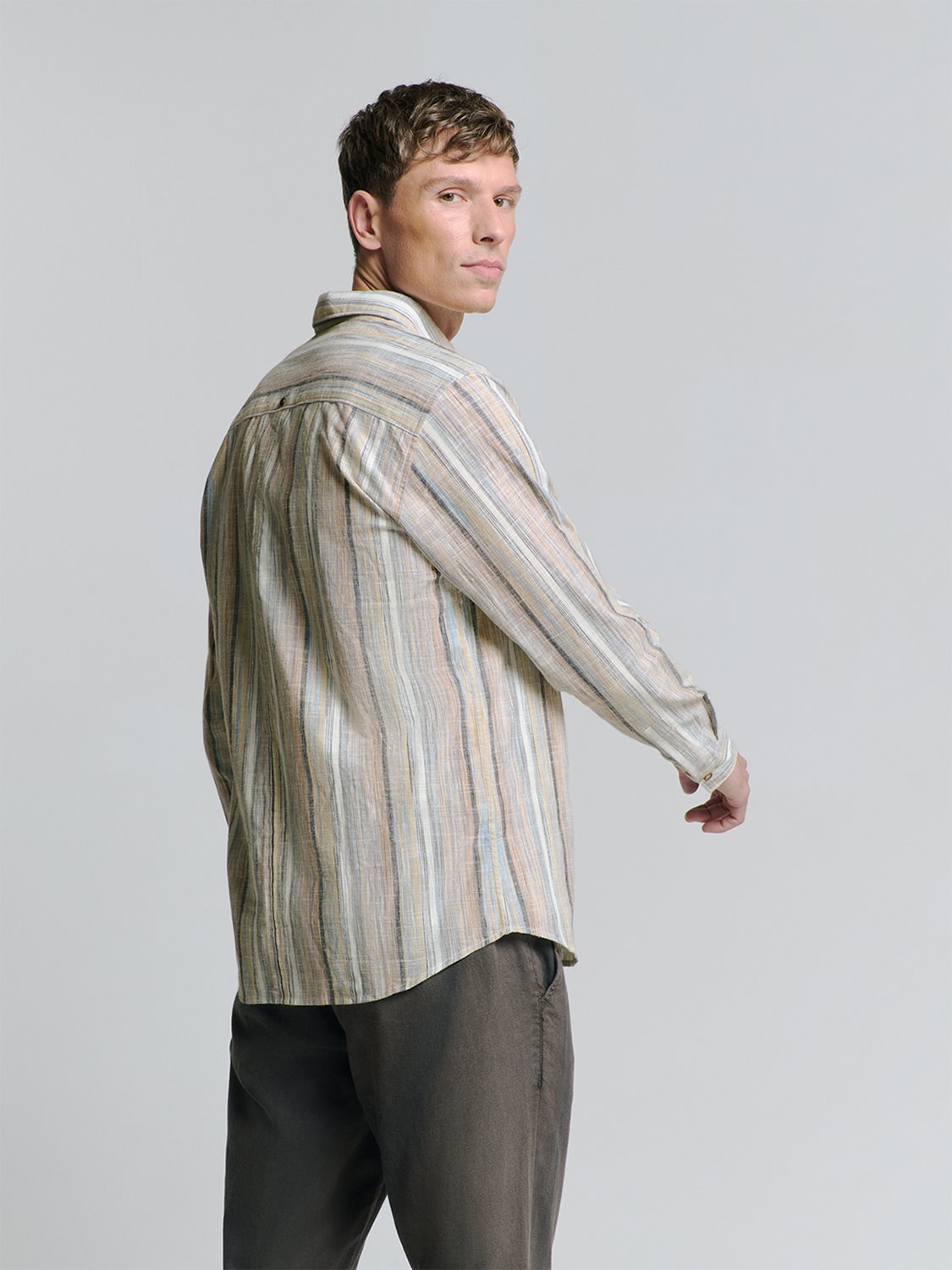 Shirt Slub Coloured Stripes