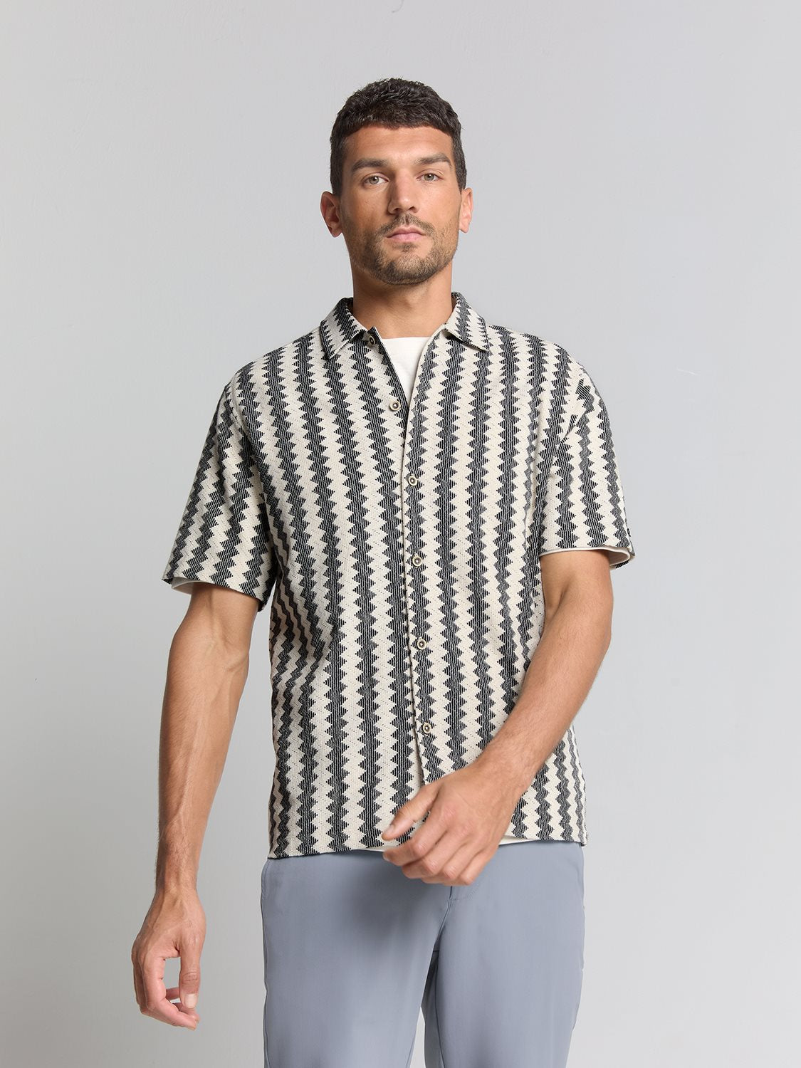 Shirt Zig Zag Offwhite