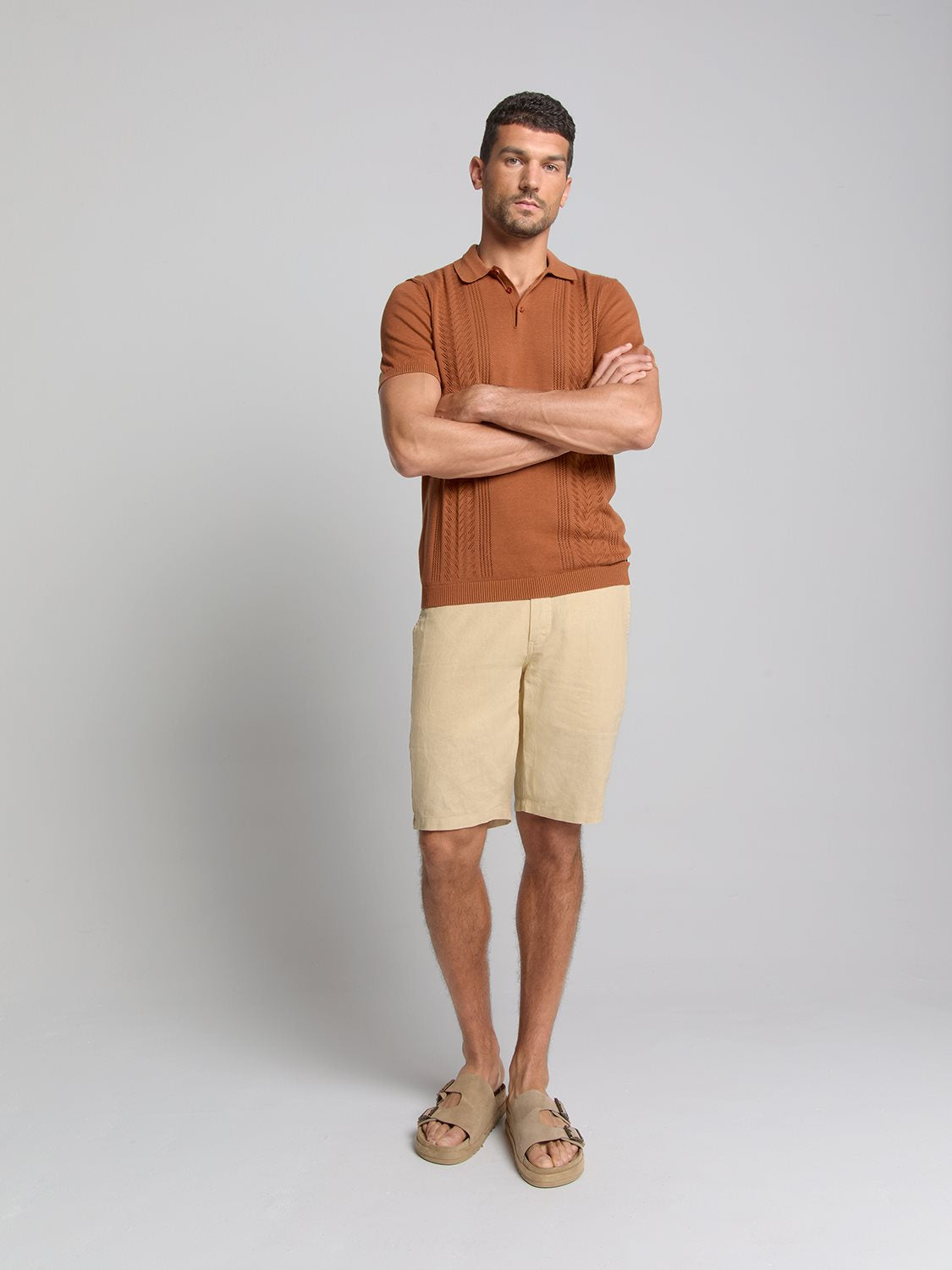 Short Sleeve Polo Jacquard