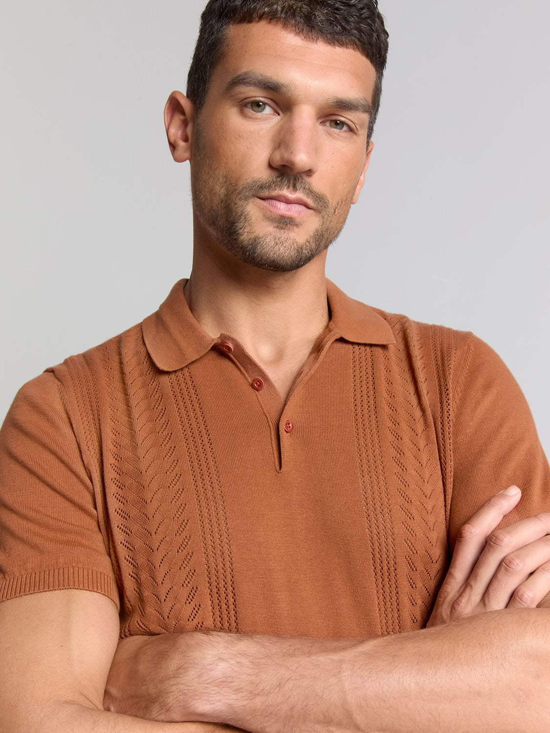 Short Sleeve Polo Jacquard
