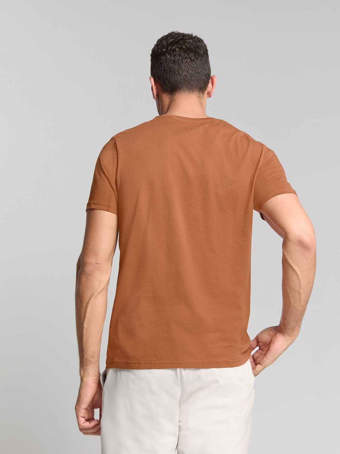 t-shirt Solid Caramel