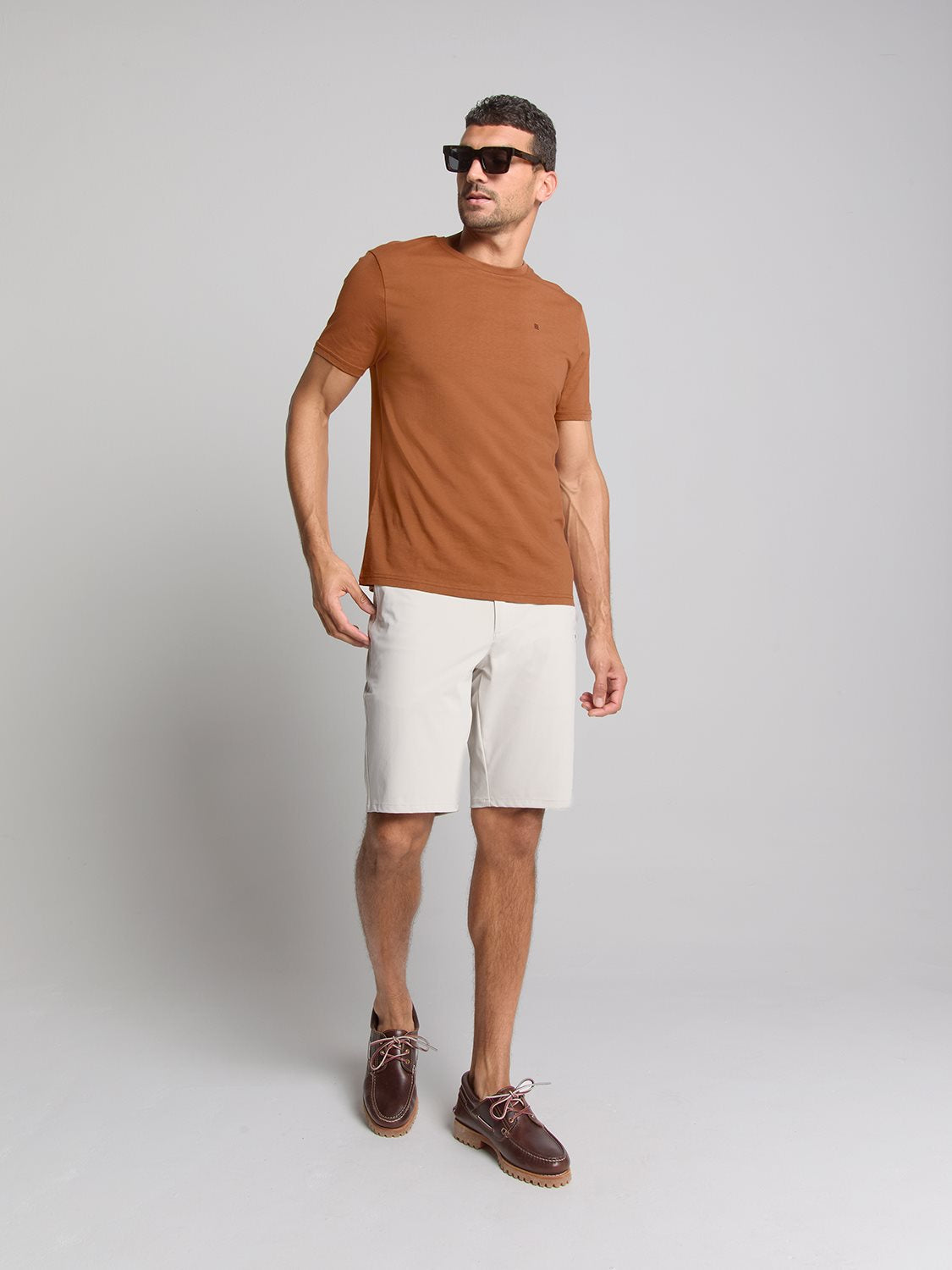 t-shirt Solid Caramel