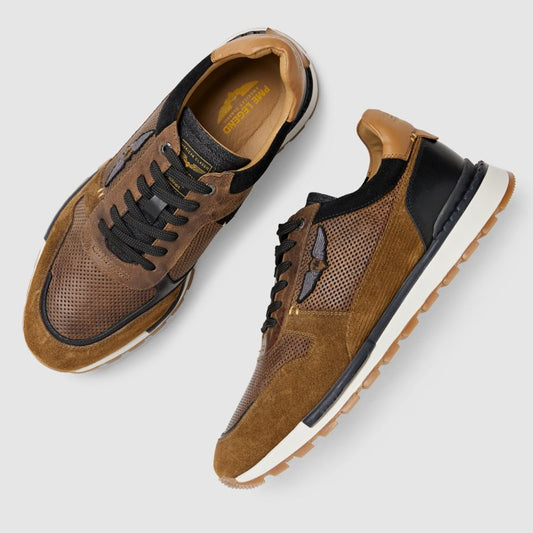 Aircobra Sneaker Suede Cognac