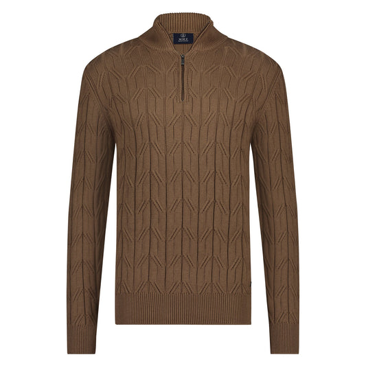 Daan Halfzip Cable Hazelnut