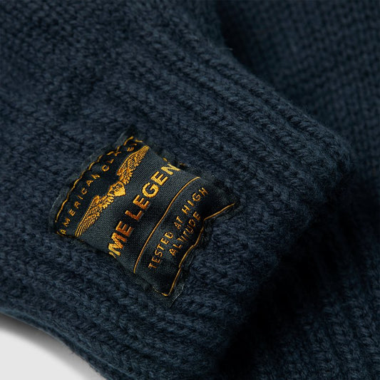 Glove knitted navy