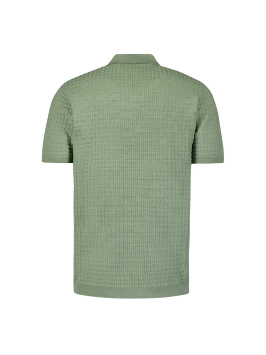 Polo V Solid Jacquard Green