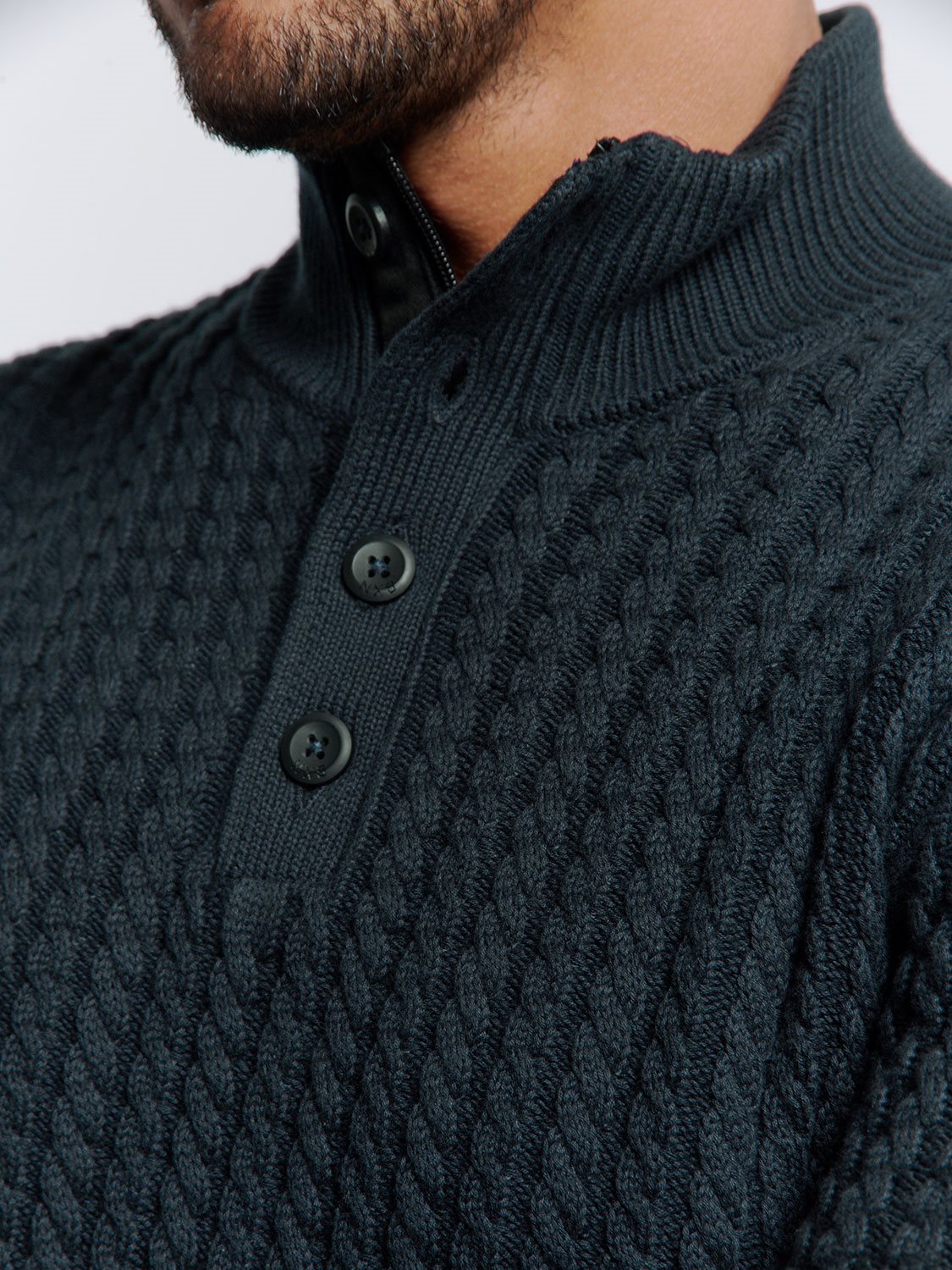 Pullover Solid Jacquard Night