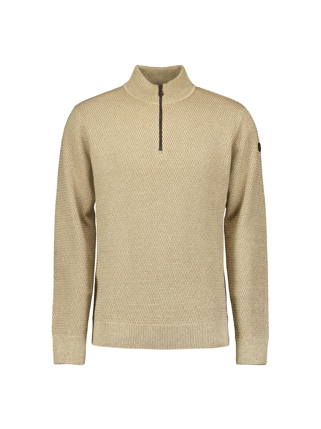 Pullover Zip Melange Cement