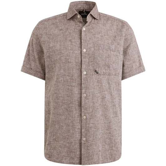 Shirt Cotton Linen Chocolate