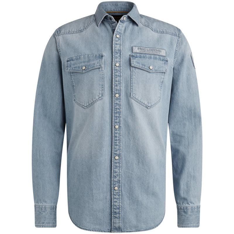 Shirt Indigo Bleach Denim