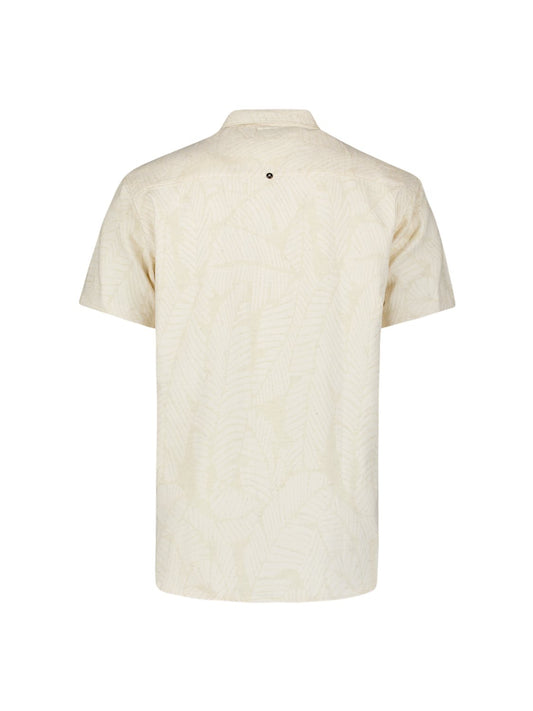 Shirt Linen Jacquard Offwhite