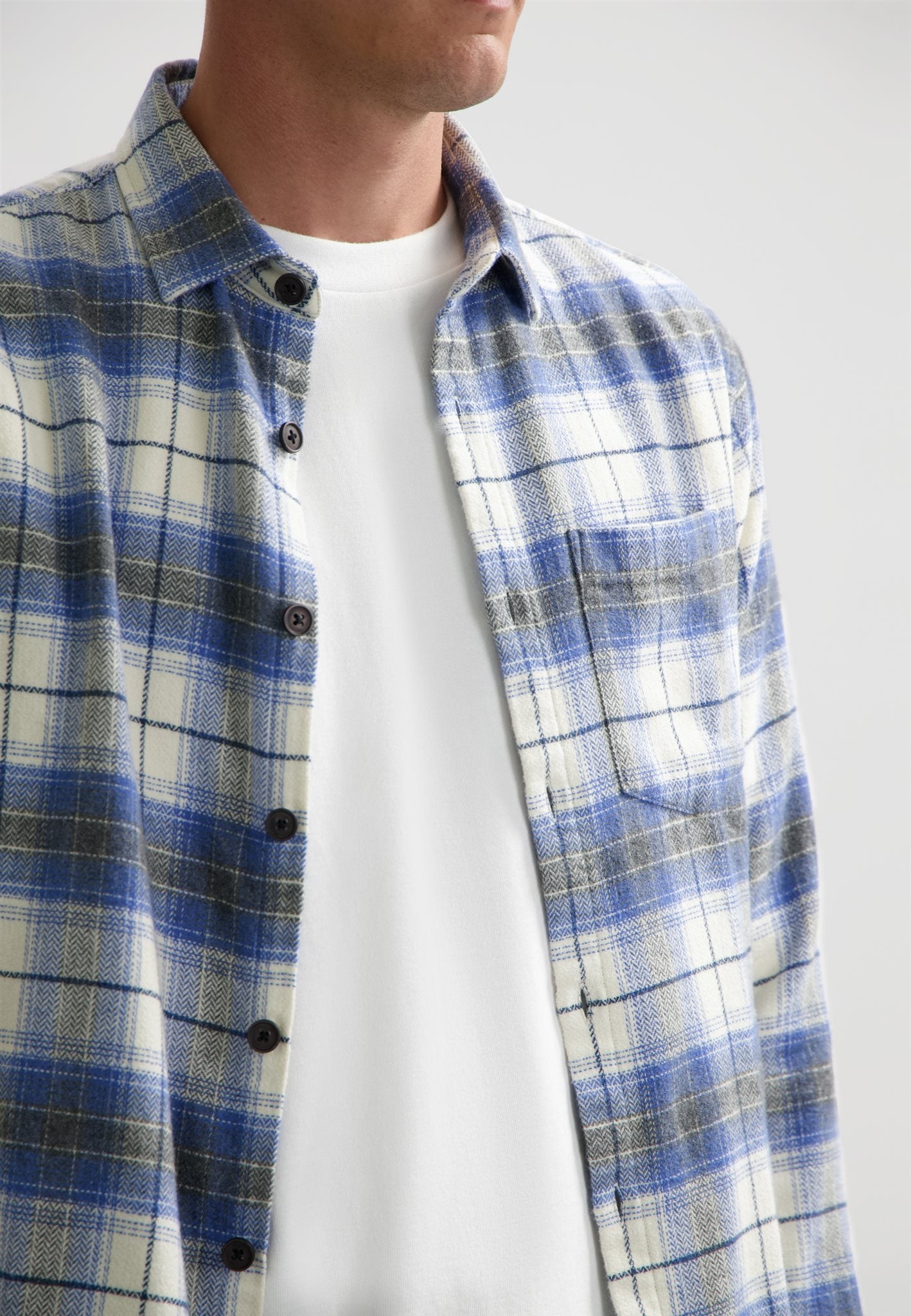 Stein Flanel Shirt Silverbirch