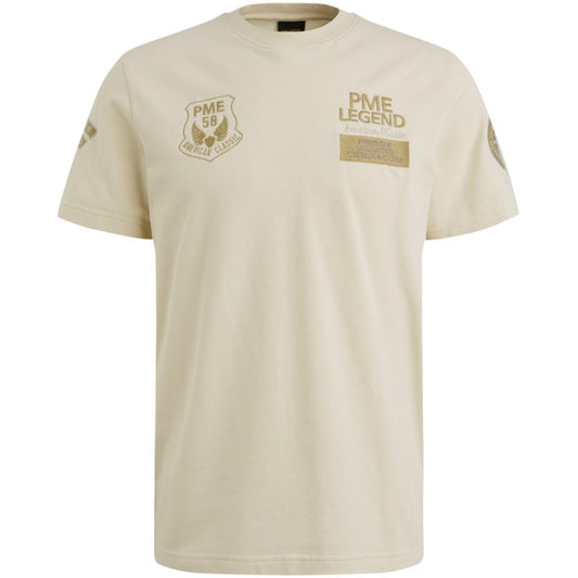 T-shirt Flat Waffle Bone White