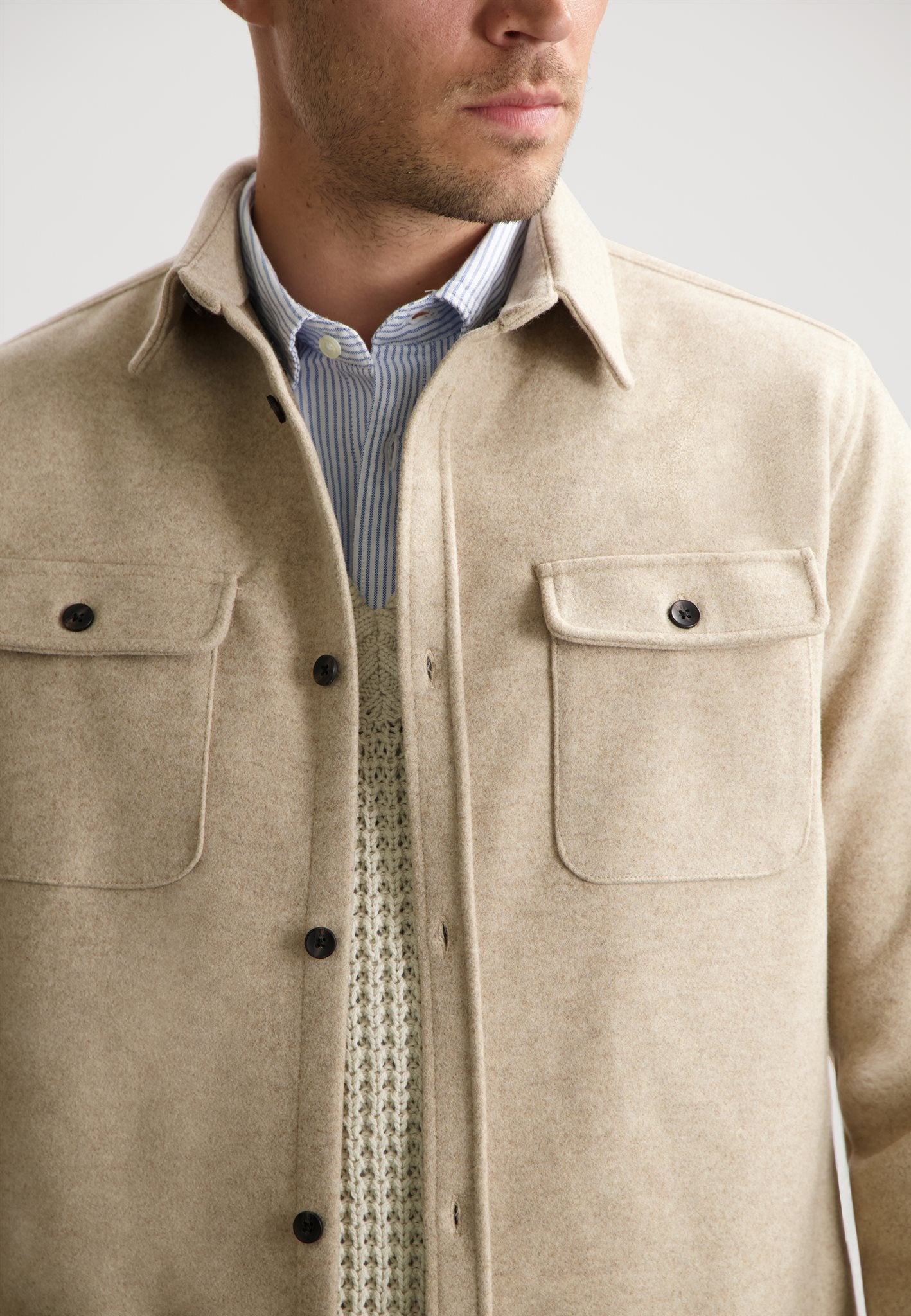 Ulrik Overshirt Tannin Beige