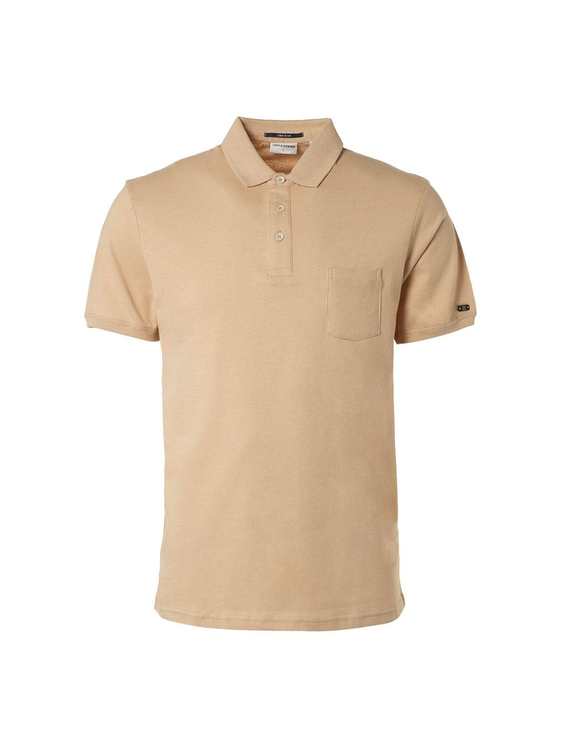 Polo Solid Linen/Cotton Sand